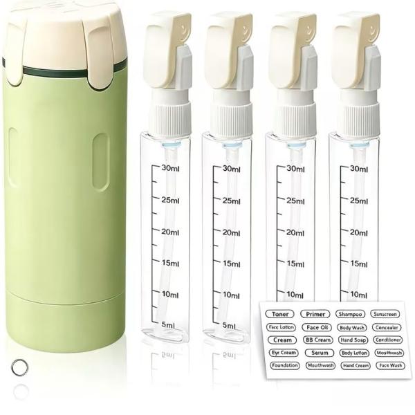4 in 1 Travel Bottle Kit 30ml Refillable Leakproof Dispensers