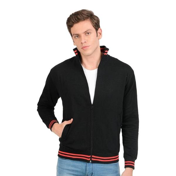 Scott High Neck Black with Red Trendy Jacket 