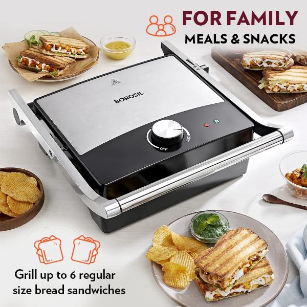 Borosil Mega Jumbo 180 Grill Sandwich Maker