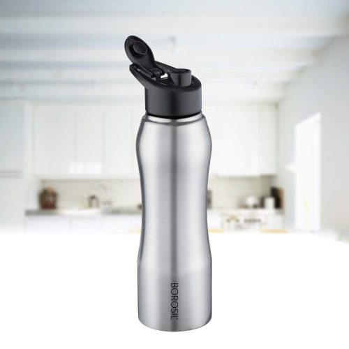 Borosil Stainless Steel Water Bottle 750ml Silver