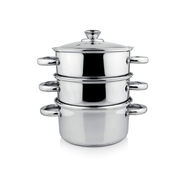 Brodees 3-Tier Multi-purpose Stainless Steel Steamer Set