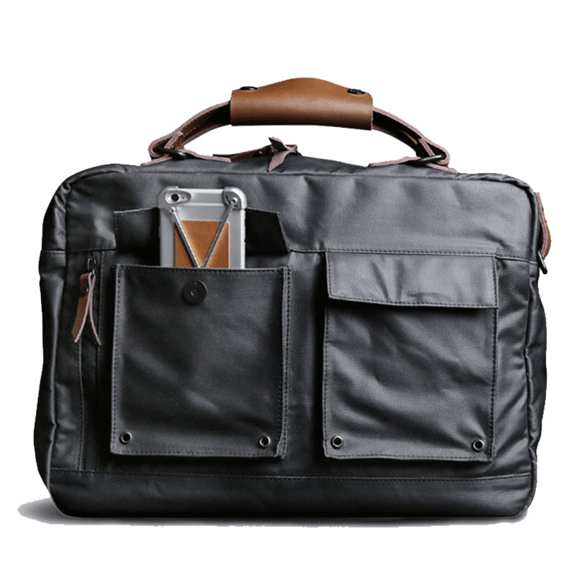 Charcoal Black Laptop Messenger Bag