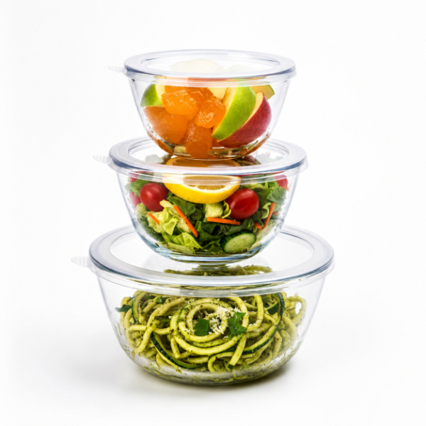 Agaro Borosilicate Glass Mixing Bowl with Lid