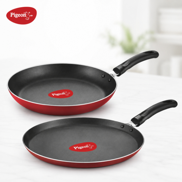Pigeon Favorite Duo Pack Flat Tawa and Fry Pan