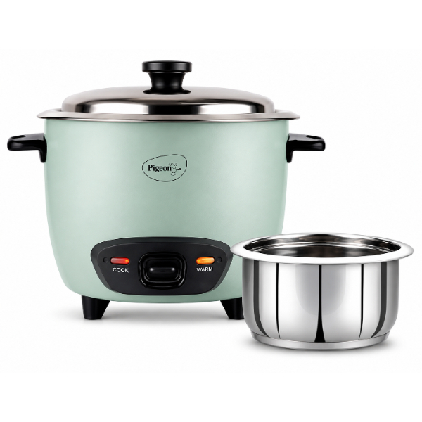 Pigeon Inox Electric Rice Cooker Single Stainless Steel Pot