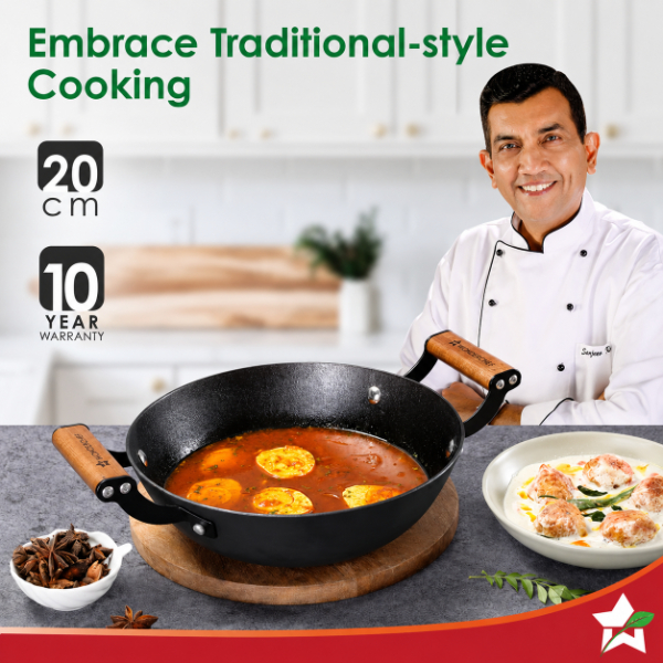 Wonderchef Ferro Light weight Cast Iron Kadhai