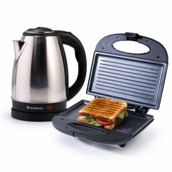 Wonderchef Prato Plus Griller 800W and Crescent Electric Kettle 