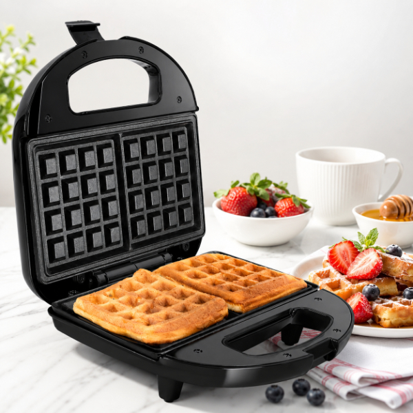 Glen Electric Waffle Maker with Non-Stick Coating Plates