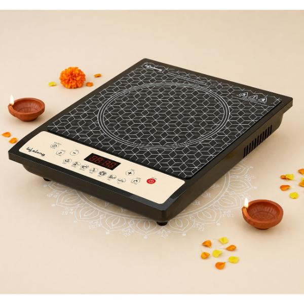 Lifelong Regalia Induction Cooktop with 7 preset Indian Menu Display and Push Button
