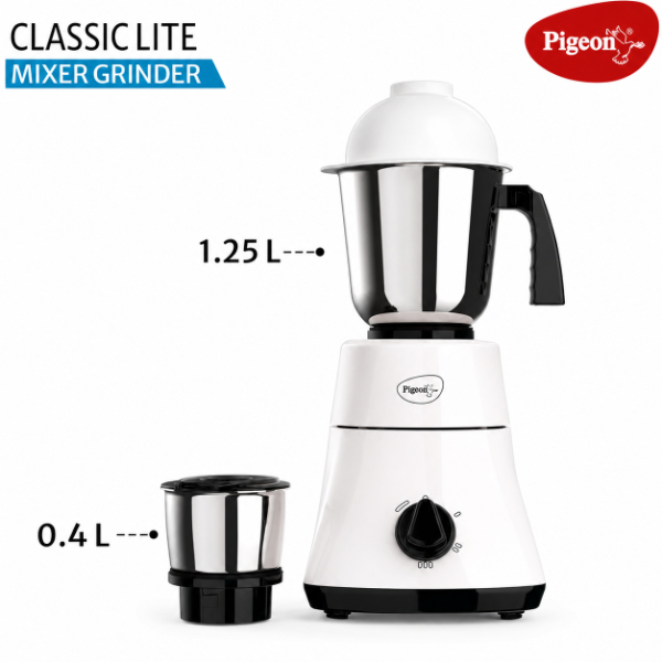 Pigeon Classic Lite Mixer Grinder 2 JAR 550 Watt