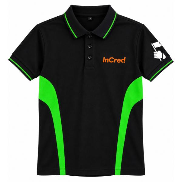 Fully Custom Made Polo T-Shirt in Multi-Colour Design done for Incred