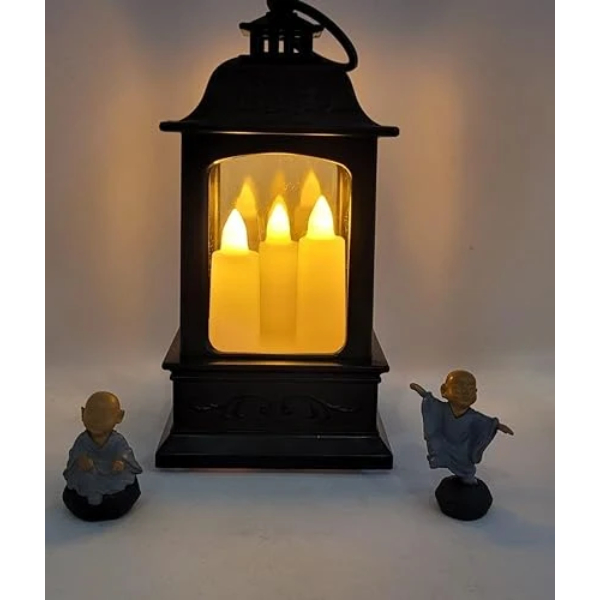 Acrylic Antique Hurricane LED Lantern Lamp Flameless Led Candle