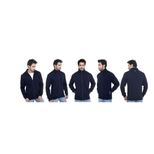 Monte Carlo Fleece Jacket with Zip - Navy Blue