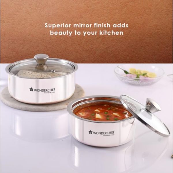 Wonderchef Austin Serving Casserole with Lid Set of 2pc