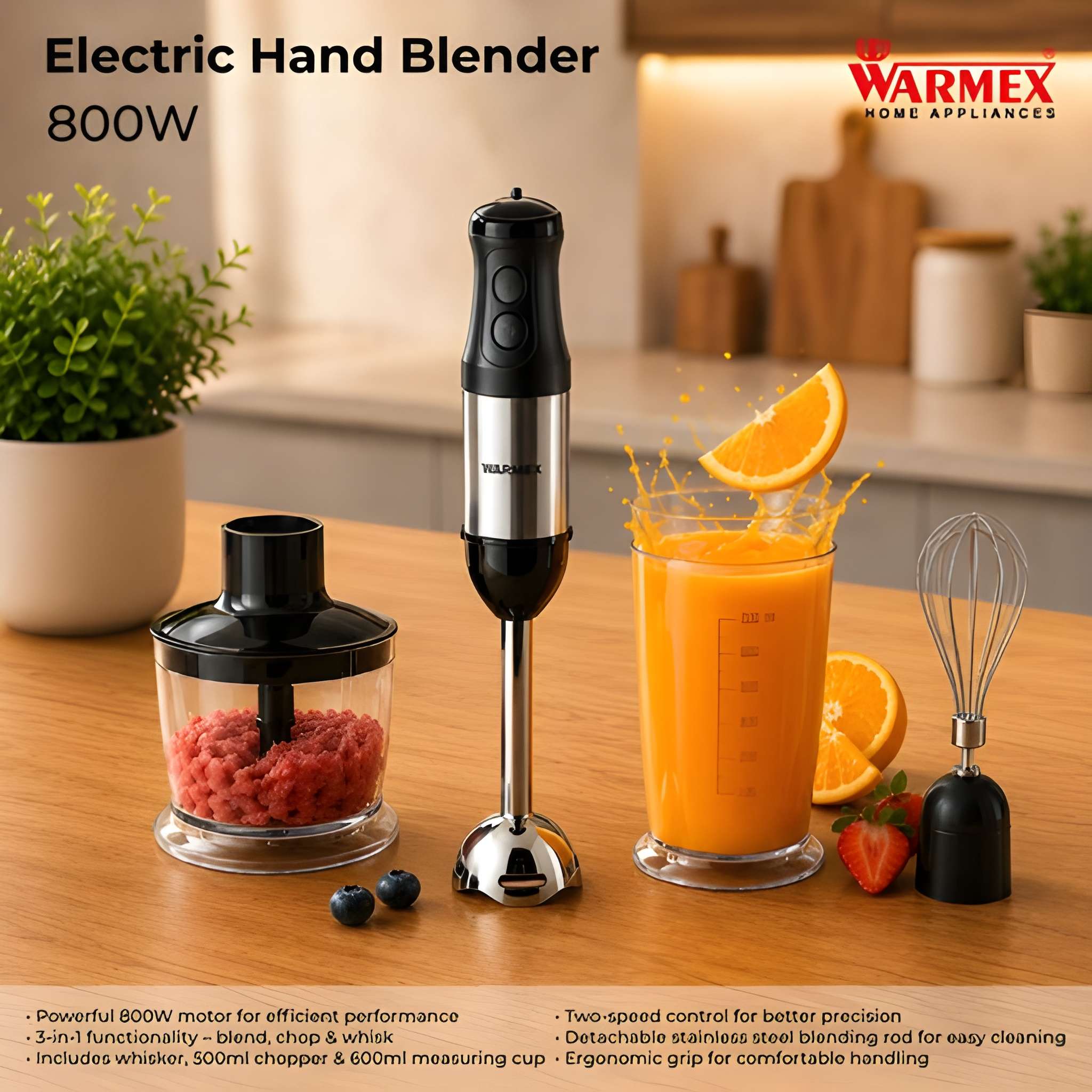 Warmex 800W Electric Hand Blender
