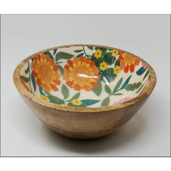 Enamel-coated Wooden Bowl 