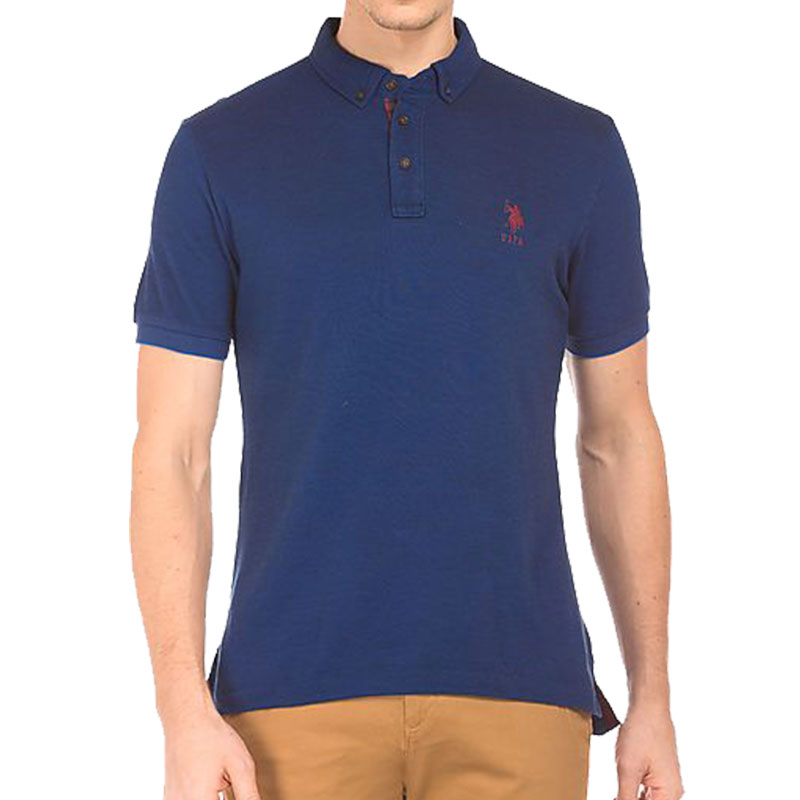 US POLO ASSN Mens Blue Collar T-Shirt