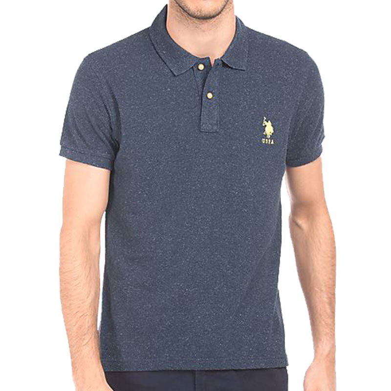 US POLO ASSN Mens Grey Collar T-Shirt