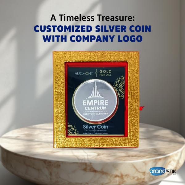 Customized Silver Coin with Company Logo