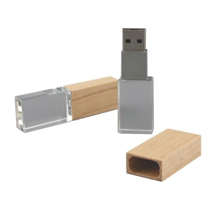 Wooden Crystal Pen Drive