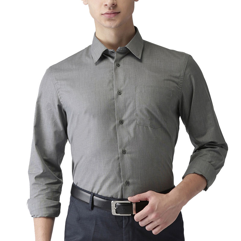 Arrow Men Grey Slim Fit Shirt