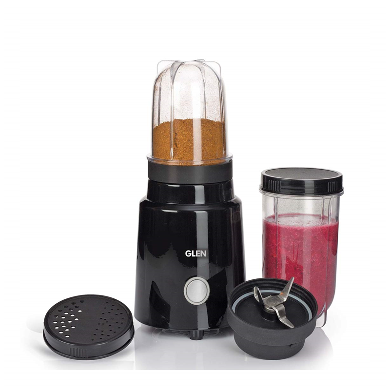 Glen Active Blender 350 Watt with 2 Interchangeable Jars Black