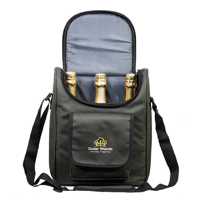 Outer Woods Insulated 3 Bottle Cooler Bag - Olive