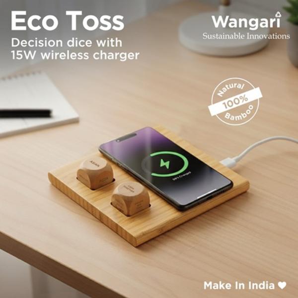 EcoToss Decision Dice With 15W Wireless Charger