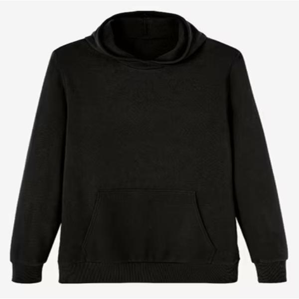 Sweatshirt With Hood Jacket Fleece100 Black